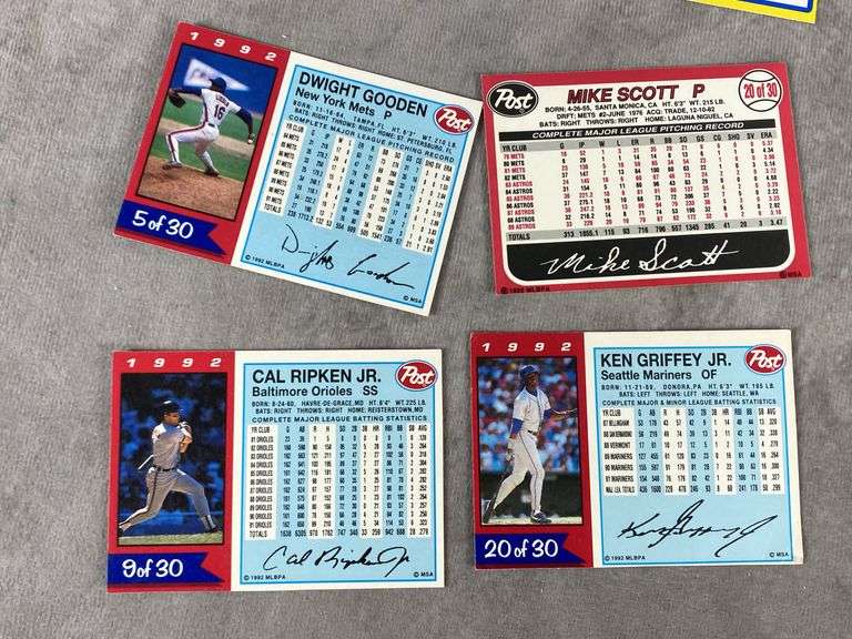 (10) Post Collector Series Baseball Cards
