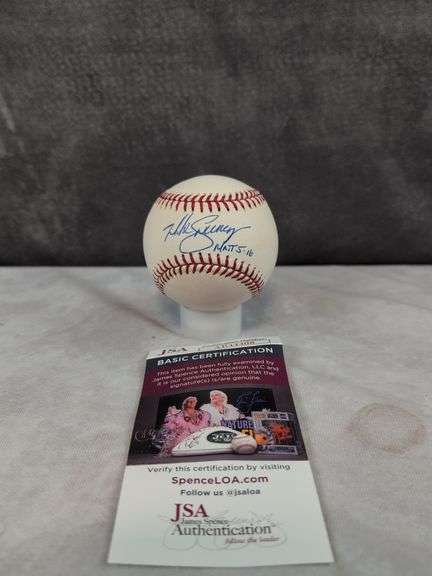 Mike Sweeney signed MLB baseball stat, JSA