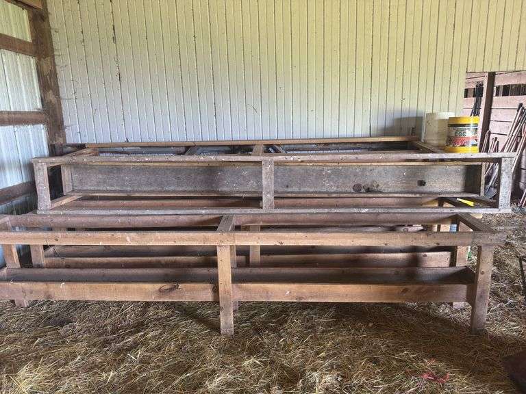 (7) Wooden Feeders Approx 12’2.5’