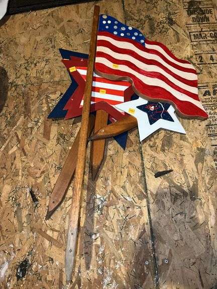 4th of July/USA Flag Stakes