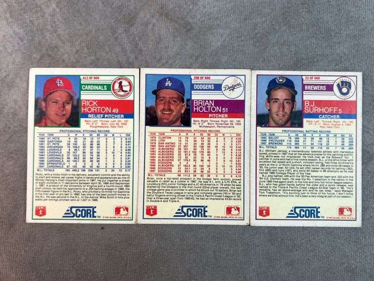 1988 SCORE Baseball Cards