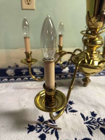 POLISHED BRASS CHANDELIER
