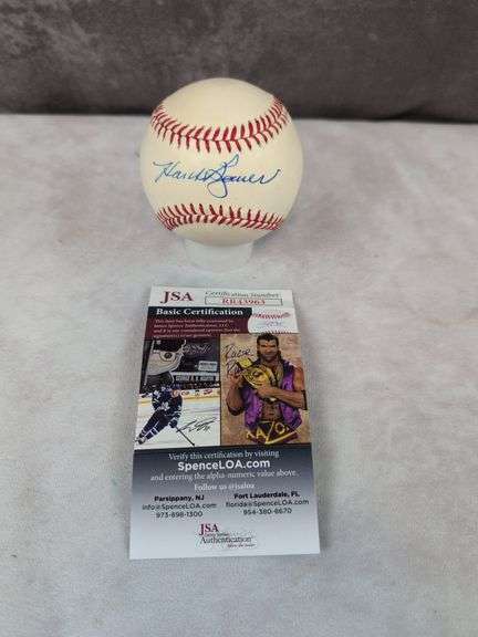 Hank Bauer signed MLB baseball, JSA
