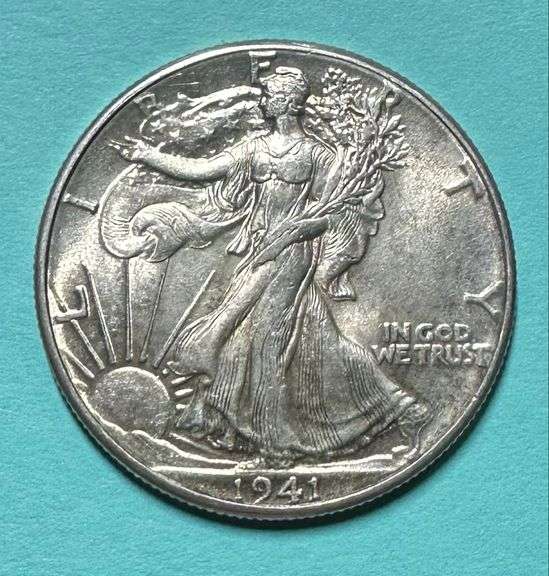 1941 Walking Liberty Silver Half Dollar