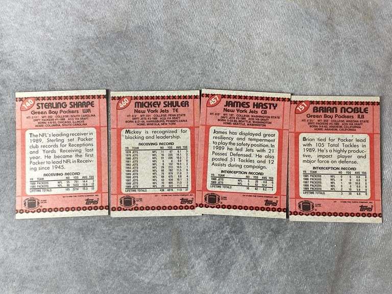 1990 Topps Football Cards