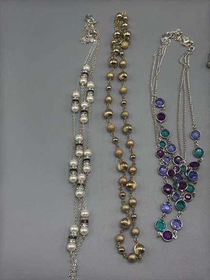 VARIETY OF BEADED NECKLACES