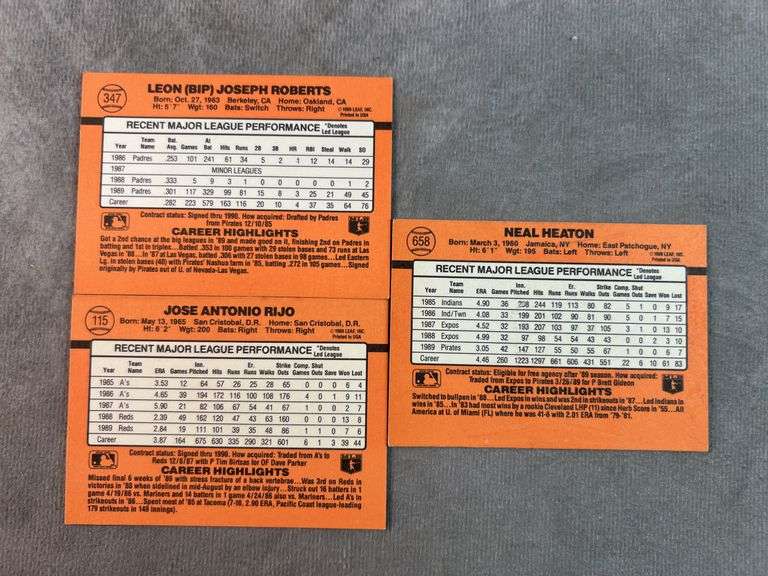 1990 Donruss Baseball Cards