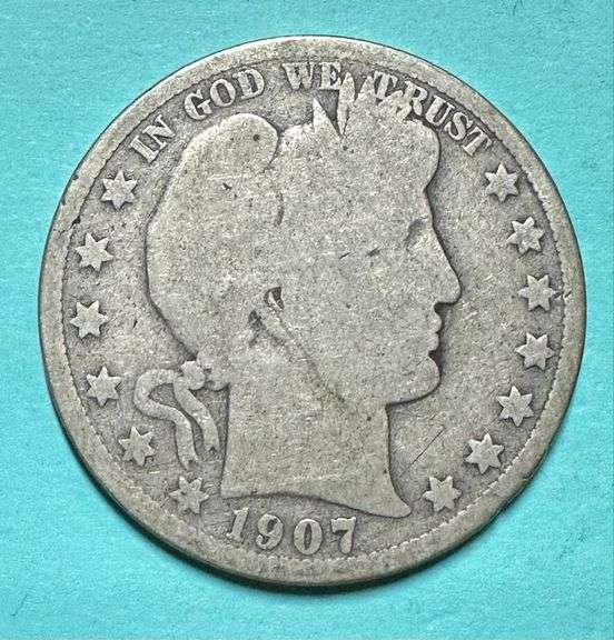 1907-O Barber Silver Half Dollar