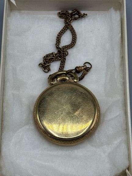 VINTAGE ELGIN POCKET WATCH AND CARAVELLE BULOVA WRIST WATCH