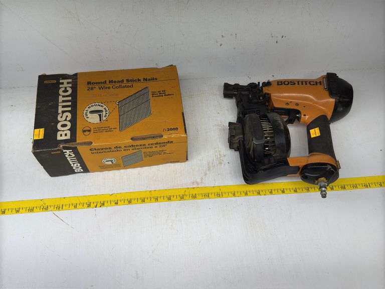 Bostitch Nail Gun and Bostitch Round Head Stick Nails