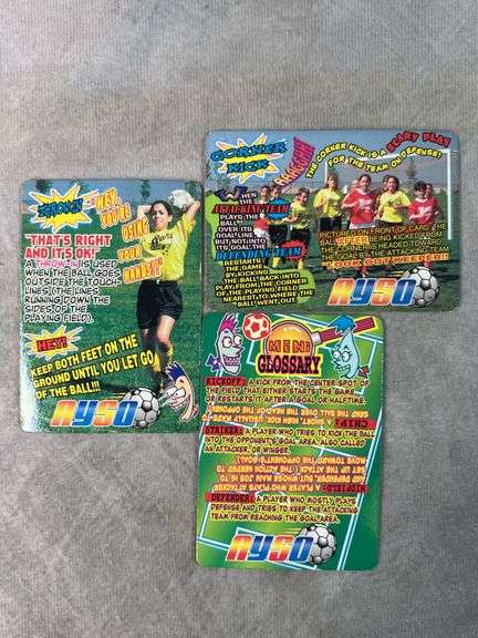 (3) Holographic Ryso Little League Soccer Cards