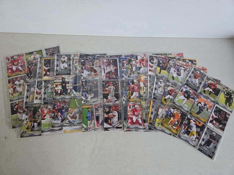 Large qty football & baseball cards