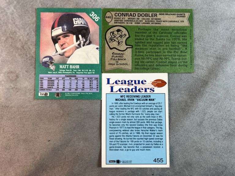 1991/1992 Fleer Football Cards