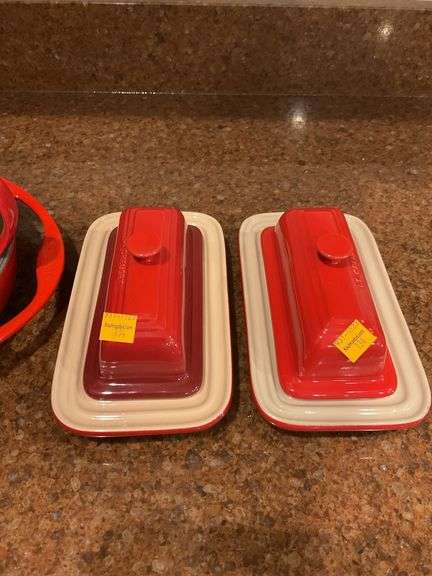 Le Creuset Stoneware Mixing Bowl, Platter, Butter Dishes