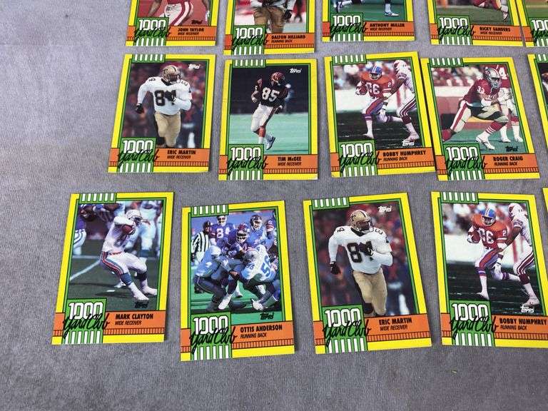 Topps 1000 Yard Club Football Cards