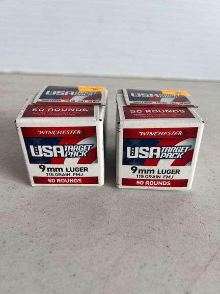 (2) Winchester 9mm 115 Grain