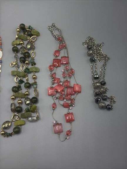 VARIETY OF BEADED NECKLACES