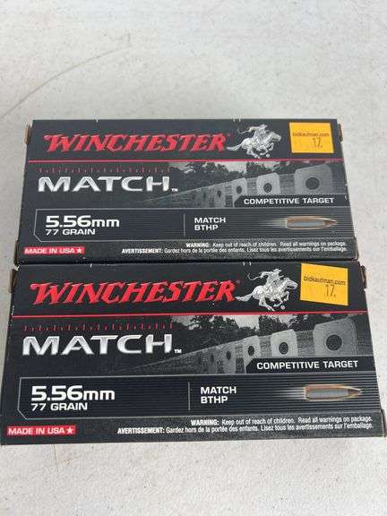 (2) Winchester 5.56mm 77 Grain