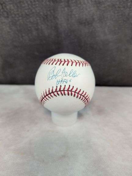 Bob Feller signed MLB baseball, MLB cert