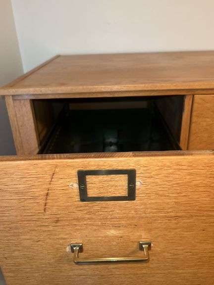 The Globe-Wernicke Co. Oak Stackable Filing Cabinet Tower (4pcs)