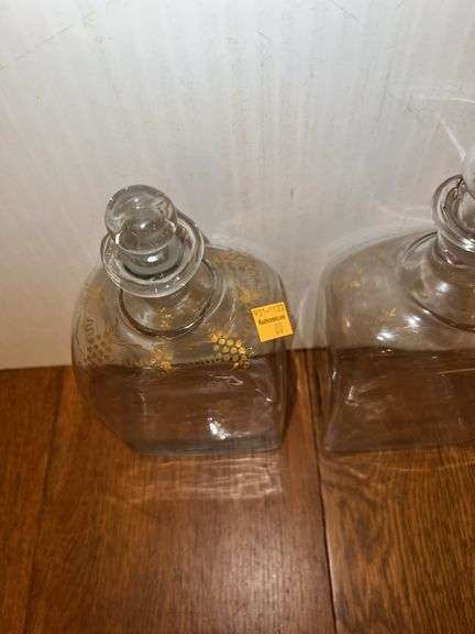 (3) Glass Decanters