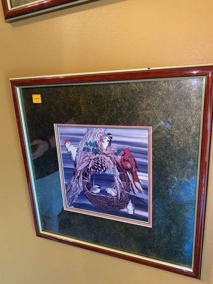 (3) Framed Bird Prints