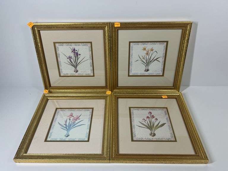(2) T.C. Chui Floral Framed Prints, (2) Floral Framed Prints