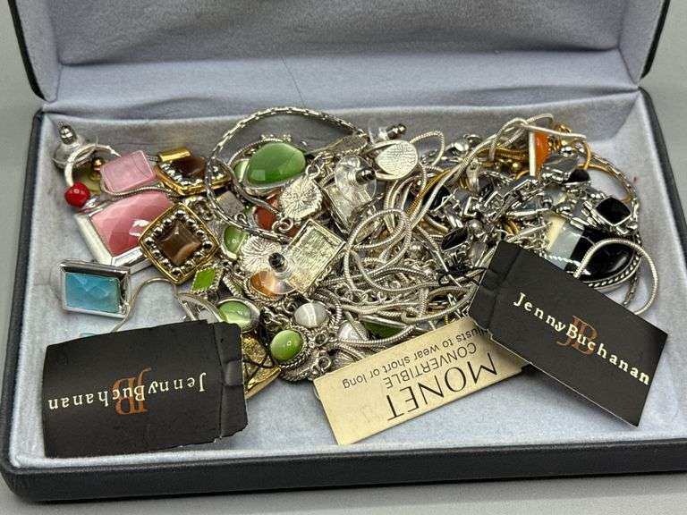 VARIETY OF BEADED NECKLACES, BRACELETS, EARRINGS