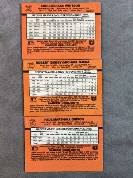 1990 Donruss Baseball Cards