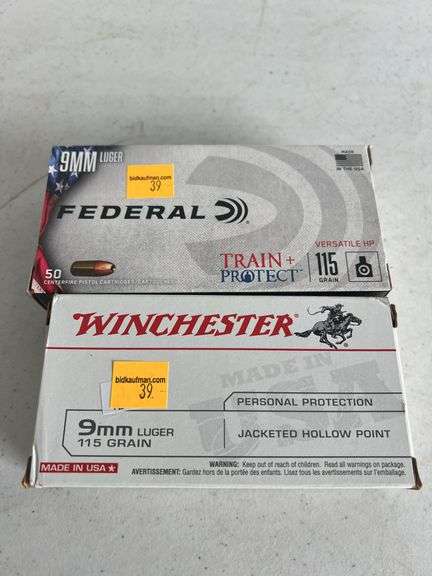 Winchester & Federal 9mm 115 Grain