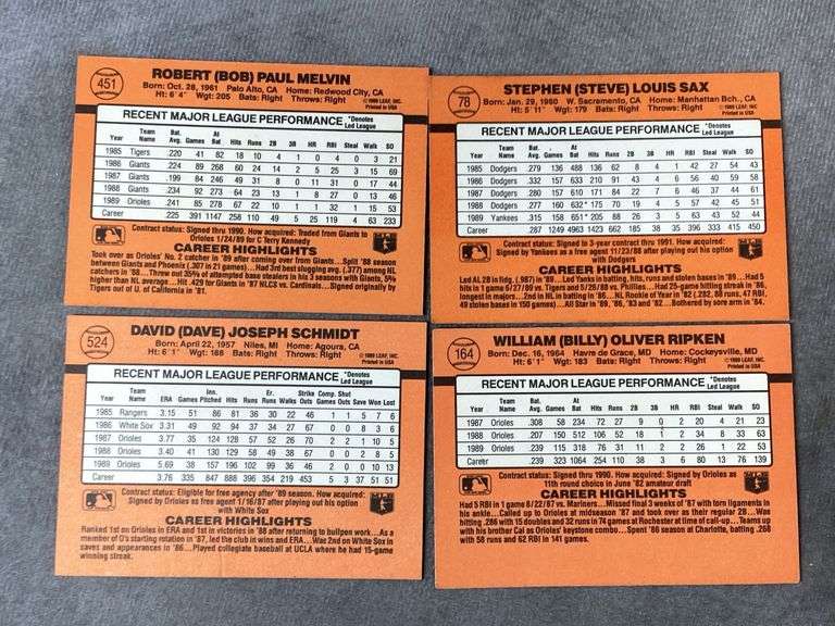 1990 Donruss Baseball Cards