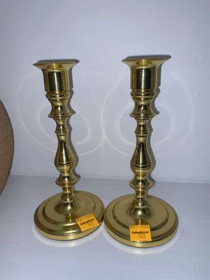 (2) Brass Candlestick Holders