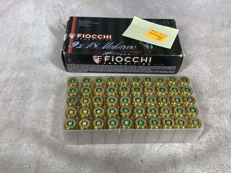 Fiocchi 9 x 18 Makarov 95 Grain, 50 Rounds