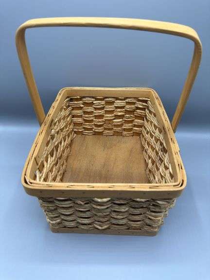 WOVEN BASKETS AND PLASTIC SERVING TRAYS