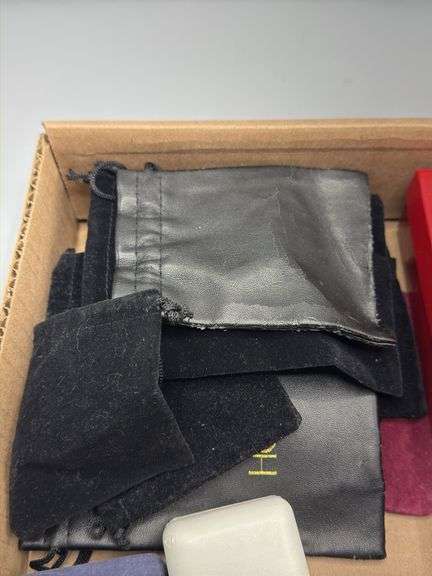 ASSORTED RING/JEWELRY BOXS AND POUCHES