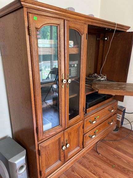 Wooden Entertainment Center, Contents NOT Included