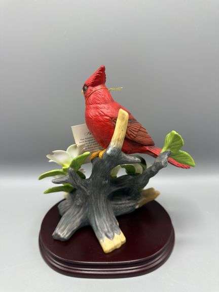 THE DANBURY MINT AND ANDREA BY SADEK CARDINAL FIGURES, BELL, COASTERS AND SNOWGLOBE
