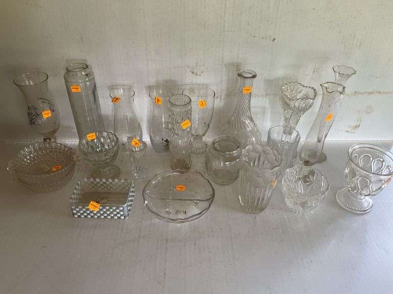 Assortment of Clear Glass Items