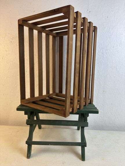 Wooden Bench & Wooden Crate