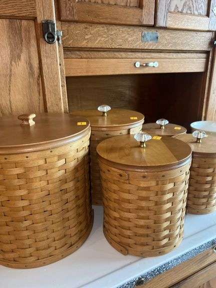5 Piece Longaberger Canister Set