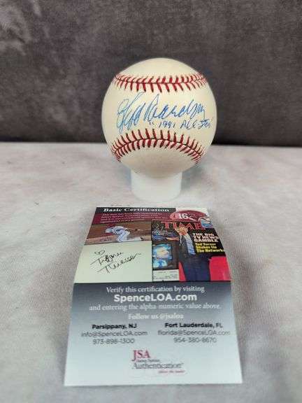 Jeff Reardon signed MLB baseball stat, JSA