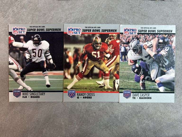 1990 NFL Pro Set Super Bowl Supermen Football Cards