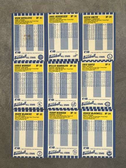 1988 Baseball AllStars ( Orel Hershiser, Ozzie Smith, Rick Sutcliffe, Eddie Murray, Willie Randolph,