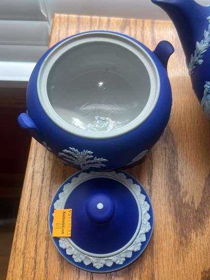 Wedgewood Jasperware 3pc Tea Set, Made in England