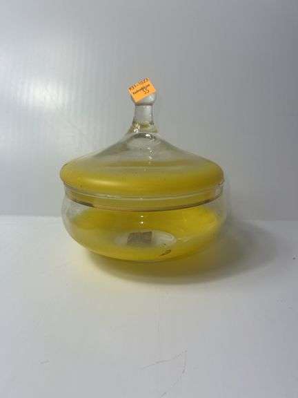Yellow West Virginia Glass Candy Dish