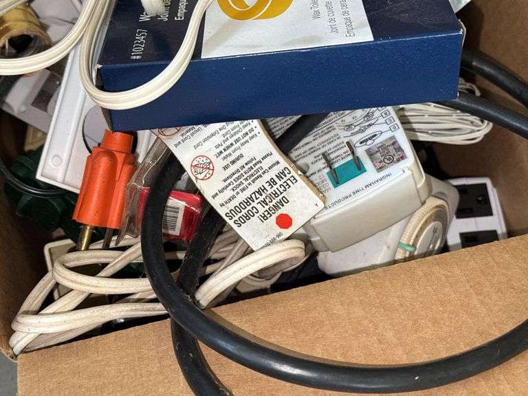 Assortment of Extension Cords and Cables