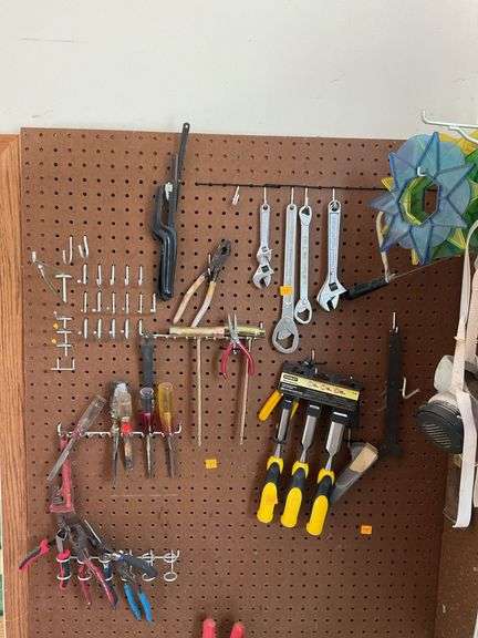 Tools, Contents on Pegboard