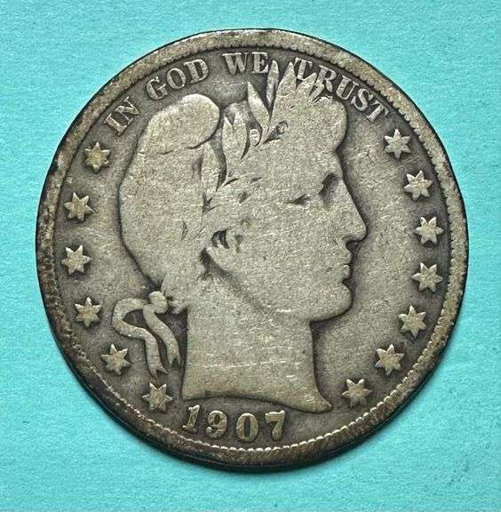 1907 Barber Silver Half Dollar