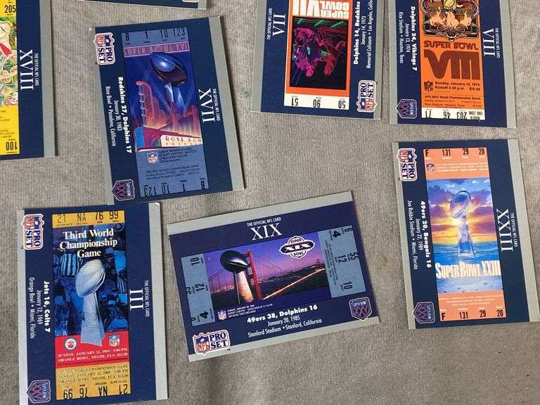 1990 NFL Pro Set Super Bowl Cards