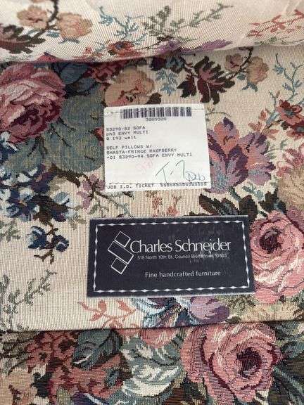 CHARLES SCHNEIDER FLORAL UPHOLSTERED SOFA *GREAT, LIKE NEW CONDITION*
